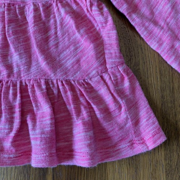 TUCKER + TATE Baby Girl's Tiered Shirt 9 months Pink Infant Top Long Sleeves 6-9 - Picture 4 of 4
